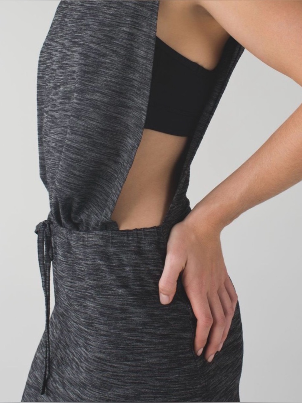 Lululemon Layer Up Dress - Heathered Black - Size 12 - Picture 4 of 14